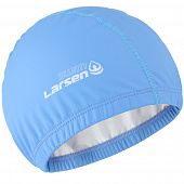 Шапочка плавательная Larsen Swim PU113 голубая 
