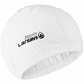 Шапочка плавательная Larsen Swim PU119 белая 