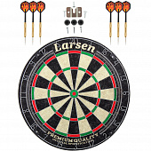 Набор для игры в дартс (мишень Larsen DG51004, сизаль, 45 см + 6 дротиков Larsen DG81016 латунь 18 г 