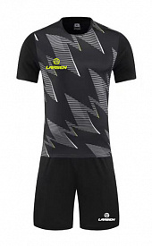 Форма футбольная 6205 black/grey/lime (футболка, шорты) р22 (120-130 см) 