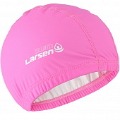 Шапочка плавательная Larsen Swim PU115 розовая 
