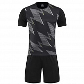 Форма футбольная 6205 black/grey/lime (футболка, шорты) р28 (150-160 см) 